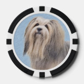 Havanese (Gold Sable) Malerei - Original Hunde Kun Pokerchips (Vorderseite)