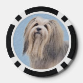 Havanese (Gold Sable) Malerei - Original Hunde Kun Pokerchips (Rückseite)
