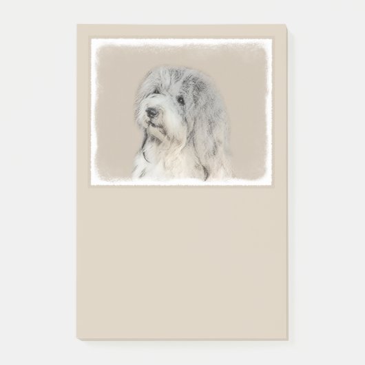 Havanese (Gold Sable) Malerei - Original Hunde Kun Post-it Klebezettel (Vorderseite)