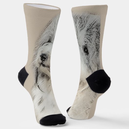 Havanese (Gold Sable) Malerei - Original Hunde Kun Socken (Gewinkelt)