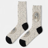 Havanese (Gold Sable) Malerei - Original Hunde Kun Socken (Linkes Detail)
