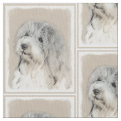 Havanese (Gold Sable) Malerei - Original Hunde Kun Stoff (Nahaufnahme)
