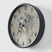 Havanese (Gold Sable) Malerei - Original Hunde Kun Uhr (Winkel)