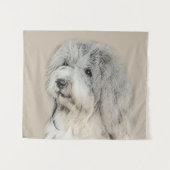 Havanese (Gold Sable) Malerei - Original Hunde Kun Wandteppich (Vorderseite (Horizontal))