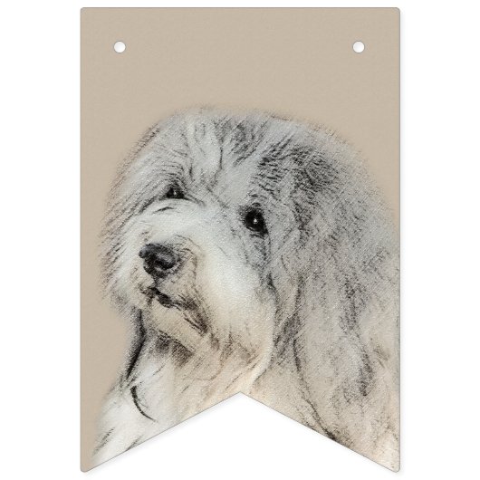 Havanese (Gold Sable) Malerei - Original Hunde Kun Wimpelkette (Erste Fahne)