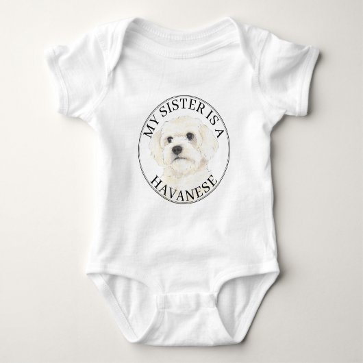 Havanese große Schwester Baby Strampler (Vorderseite)