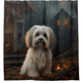 Havanese Halloween Beängstigend Duschvorhang (Vorderseite)