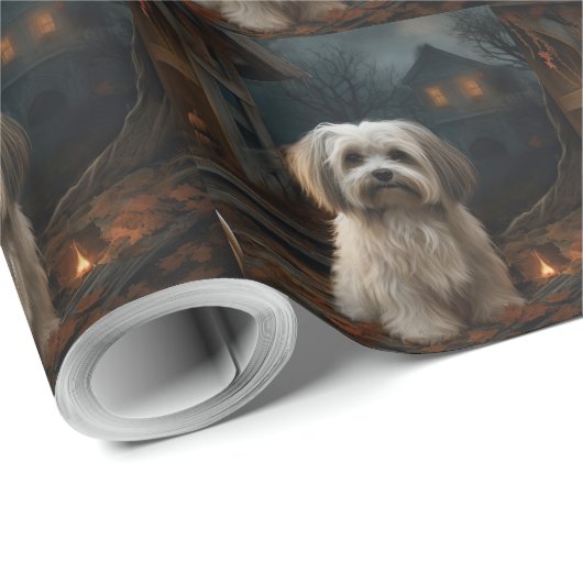 Havanese Halloween Beängstigend Geschenkpapier (Rolleneckpunkt)