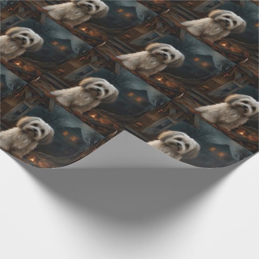 Havanese Halloween Beängstigend Geschenkpapier (Ecke)