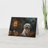 Havanese Halloween Beängstigend Karte (Vorderseite)