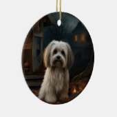 Havanese Halloween Beängstigend Keramik Ornament (Rechts)