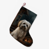 Havanese Halloween Beängstigend Kleiner Weihnachtsstrumpf (Vorderansicht (hängend))