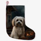 Havanese Halloween Beängstigend Kleiner Weihnachtsstrumpf (Vorderseite)