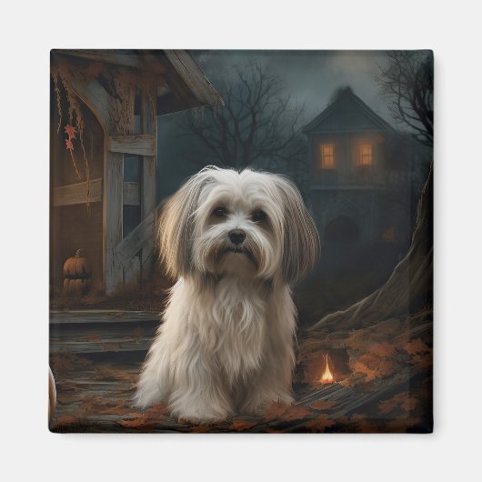 Havanese Halloween Beängstigend Magnet (Vorne)