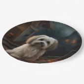 Havanese Halloween Beängstigend Pappteller (Schrägansicht)