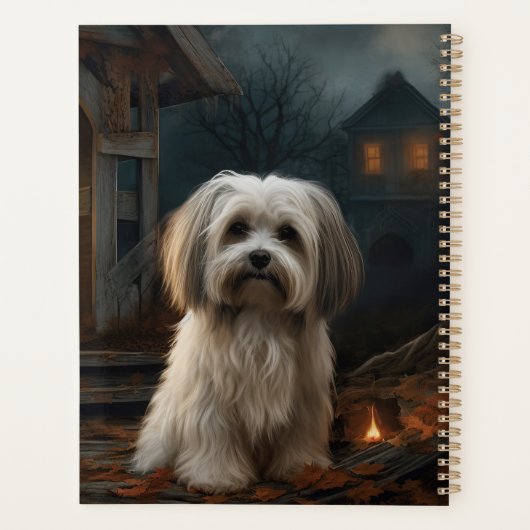 Havanese Halloween Beängstigend Planer (Rückseite)