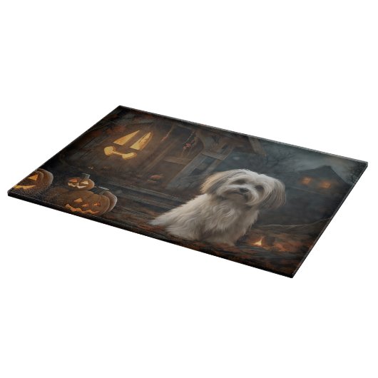 Havanese Halloween Beängstigend Schneidebrett (Ecke)