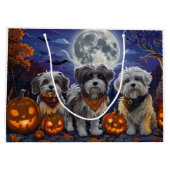 Havanese Halloween Spooky Große Geschenktüte (Rückseite)