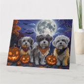 Havanese Halloween Spooky Karte (Vorderseite)