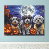 Havanese Halloween Spooky Leinwanddruck (Insitu (Holzboden))