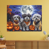 Havanese Halloween Spooky Leinwanddruck (Insitu (Wohnzimmer))