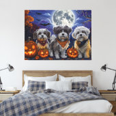 Havanese Halloween Spooky Leinwanddruck (Insitu (Schlafzimmer))