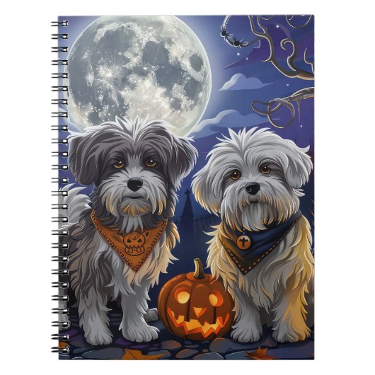 Havanese Halloween Spooky Notizblock (Vorderseite)