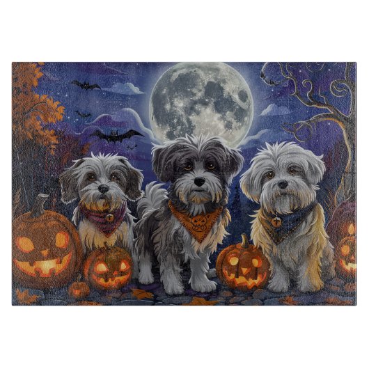 Havanese Halloween Spooky Schneidebrett (Vorderseite)