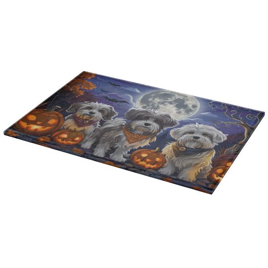 Havanese Halloween Spooky Schneidebrett (Ecke)