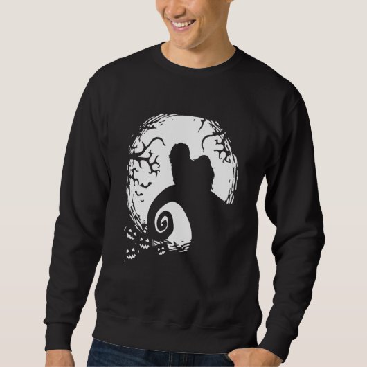 Havanese Halloween unter dem Mondlicht unheimliche Sweatshirt (Vorderseite)