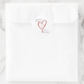 Havanese Heart Belongs Runder Aufkleber (Tasche)