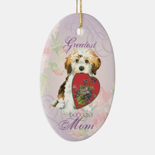 Havanese Heart Mama Keramik Keramik Ornament (Rechts)