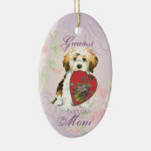 Havanese Heart Mama Keramik Ornament (Rechts)