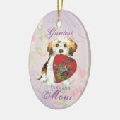 Havanese Heart Mama Keramik Ornament (Links)