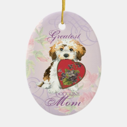 Havanese Heart Mama Keramik Ornament (Vorne)