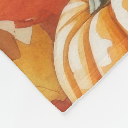 Havanese Herbstverlässt Erntedank Art Fleecedecke (Ecke)