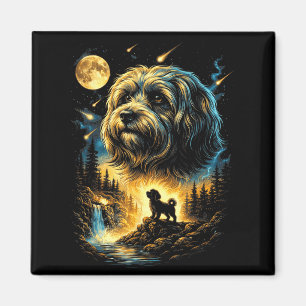 Havanese heult zum Mond vintage 90er lustiger Hund Magnet