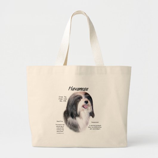 Havanese History Design Jumbo Stoffbeutel (Vorne)