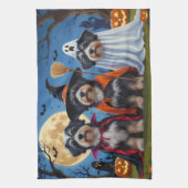 Havanese Hogs Pumpkin Halloween Funny Geschirrtuch (Vertikal)