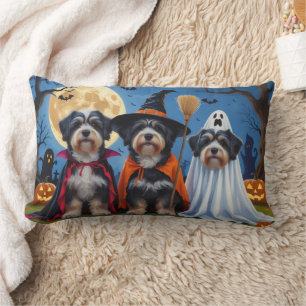 Havanese Hogs Pumpkin Halloween Funny Lendenkissen