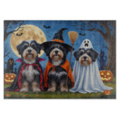 Havanese Hogs Pumpkin Halloween Funny Schneidebrett (Vorderseite)
