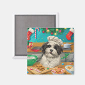 Havanese Holiday Baking: Festliche Weihnachten Magnet (Vorderseite/Rückseite)
