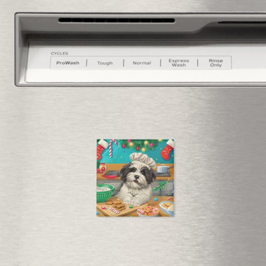 Havanese Holiday Baking: Festliche Weihnachten Magnet (In Situ (Geschirrspüler))