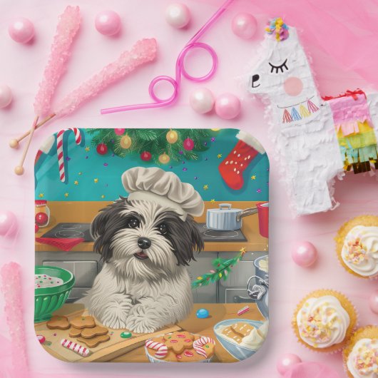 Havanese Holiday Baking: Festliche Weihnachten Pappteller (Party)
