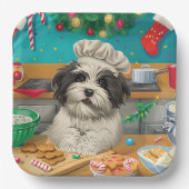 Havanese Holiday Baking: Festliche Weihnachten Pappteller (Vorderseite)