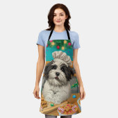 Havanese Holiday Baking: Festliche Weihnachten Schürze (Getragen)