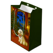 Havanese Holiday  Mittlere Geschenktüte (Vorderseite Schrägansicht)