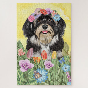 Havanese Hund Blume Puzzle