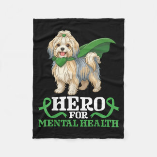 Havanese-Hund-Held für das Bewusstsein für psychis Fleecedecke