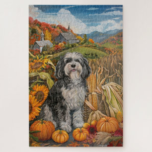 Havanese Hund Herbsternte Erntedank Puzzle
